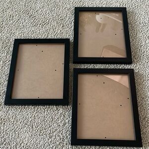 8inx10in black wood frames (sold as set of 3)